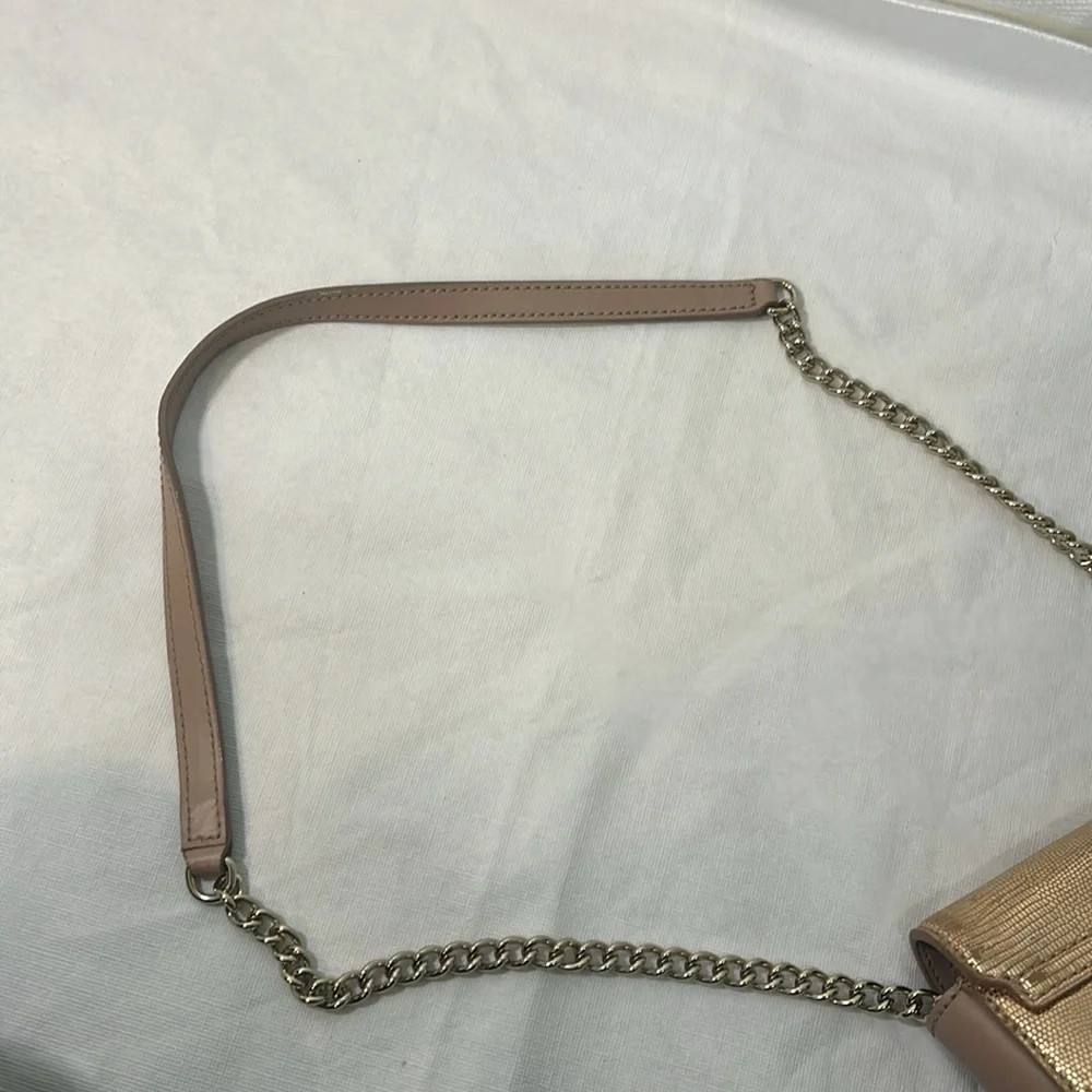 Kate Spade New York Rose Gold Metallic Mini Purse bow Crossbody glam feminine
